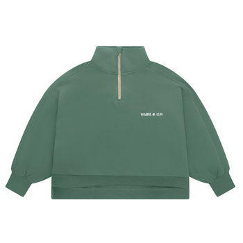 Felpa Cropped Mezza Zip Osaka Verde Donna - Esprit Padel Negozio