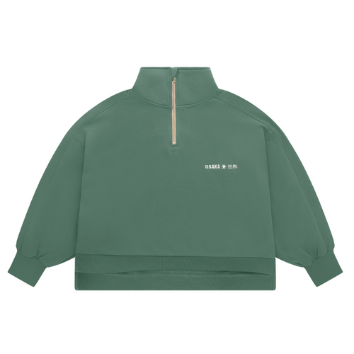 Felpa Cropped Mezza Zip Osaka Verde Donna - Esprit Padel Negozio