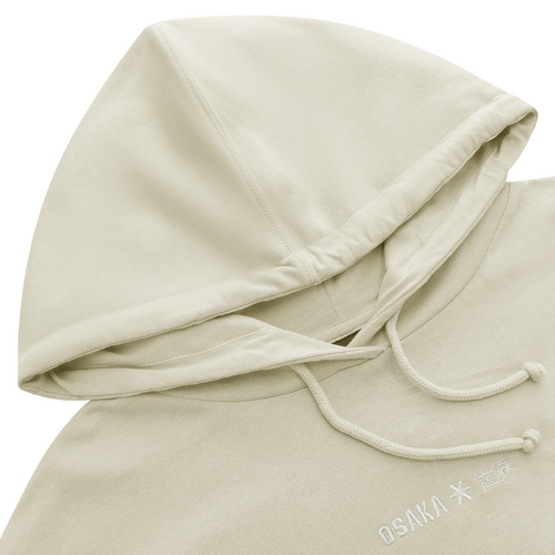 Felpa corta da donna con cappuccio Osaka Cropped Beige - Esprit Padel Negozio