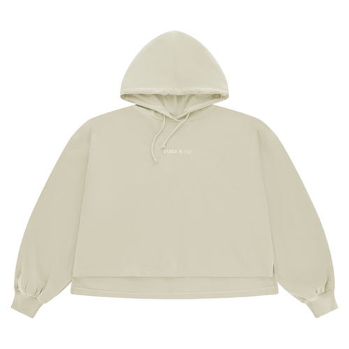 Felpa corta da donna con cappuccio Osaka Cropped Beige - Esprit Padel Negozio