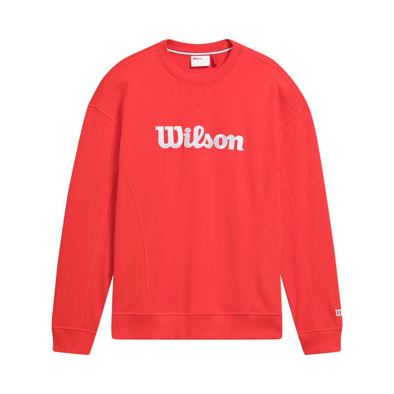 Sweat Wilson Team Crewneck Script Rouge - Esprit Padel Shop