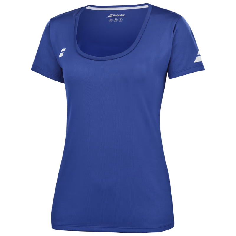 t-shirt Babolat Play sleeve Top girl bleu 3q - Esprit Padel Shop