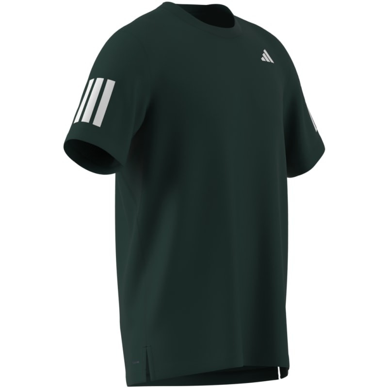 T-shirt Adidas Club 3 Stripes Vert - Esprit Padel Shop