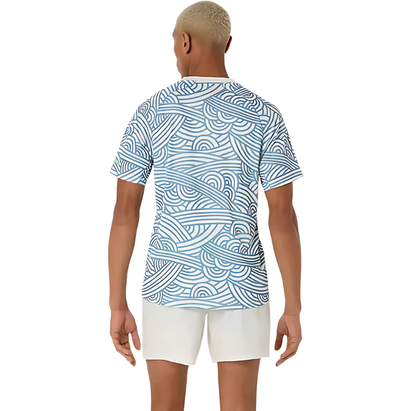 T-shirt Asics Padel Court All Over Print Beige - Esprit Padel Shop