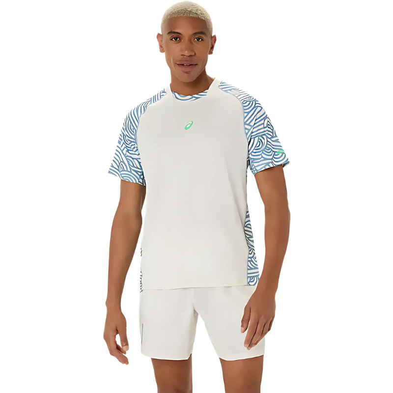 T-shirt Asics Padel Court All Over Print Beige - Esprit Padel Shop