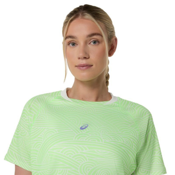 Maglietta dell'Asics Padel Court All Over Print Donna Verde - Esprit Padel Negozio