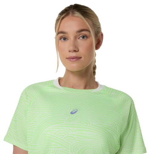 Maglietta dell'Asics Padel Court All Over Print Donna Verde - Esprit Padel Negozio