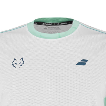 T-shirt Babolat Crew Neck Tee Lebron Blanc/Bleu - Esprit Padel Shop