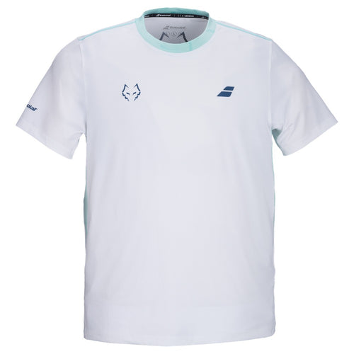 T-shirt Babolat Crew Neck Tee Lebron Blanc/Bleu - Esprit Padel Shop