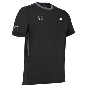 T-shirt Babolat Crew Neck Tee Lebron Noir/Rose - Esprit Padel Shop