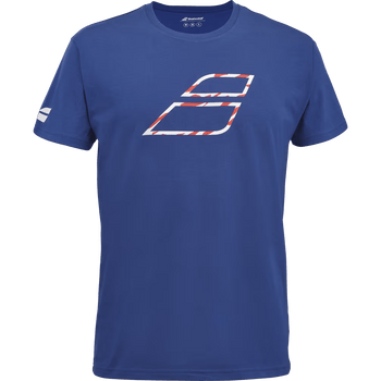 T-shirt Babolat Exercice Big Flag Tee Bleu 2024 Face - Esprit Padel Shop