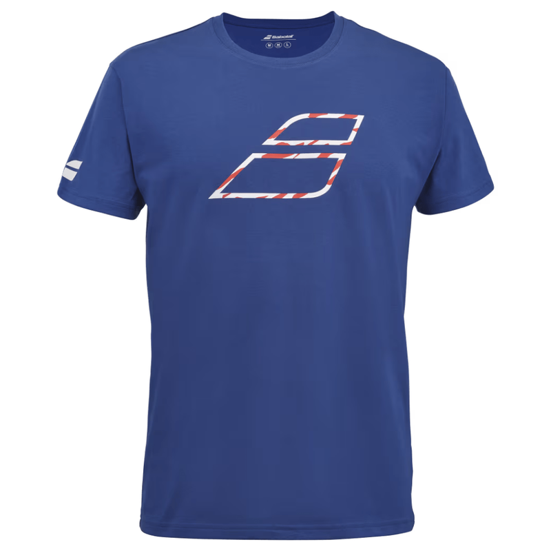 T-shirt Babolat Exercice Big Flag Tee Bleu 2024 - Esprit Padel Shop