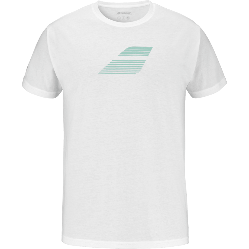 T-shirt Babolat Exercise Big Flag Blanc 2025 - Esprit Padel Shop