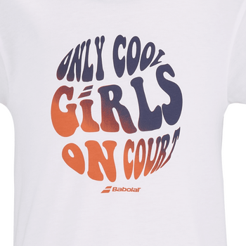 Camiseta Babolat Exercise Cotton Tee Blanco Junior Girl 2025 - Esprit Padel Shop