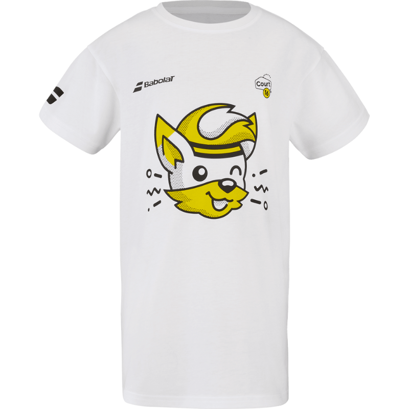 T-shirt Babolat Exercise Cotton Tee C16 Blanc Junior 2025 - Esprit Padel Shop