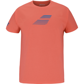 Camiseta Babolat Exercise Cotton Tee Naranja Junior Niño 2025 - Esprit Padel Shop