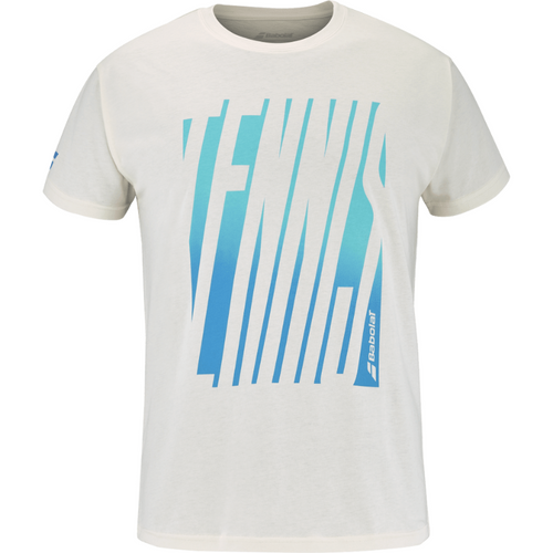 T-shirt Babolat Exercise Message Tee Blanc 2025 - Esprit Padel Shop