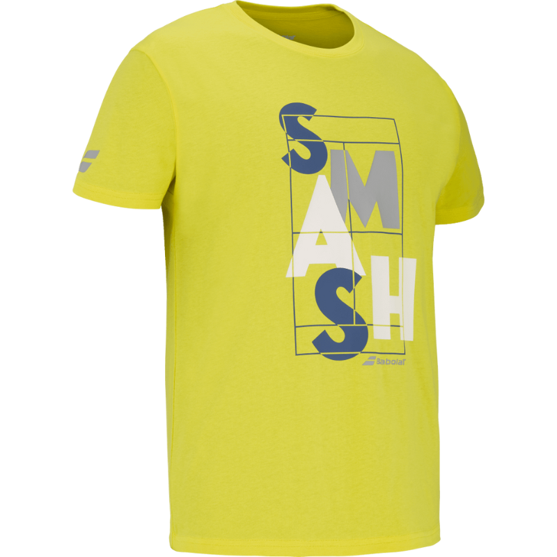 T-shirt Babolat Exercise Message Tee Jaune 2025 - Esprit Padel Shop