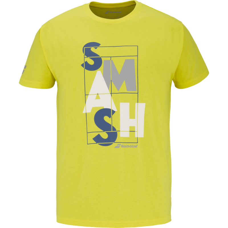 T-shirt Babolat Exercise Message Tee Jaune 2025 - Esprit Padel Shop