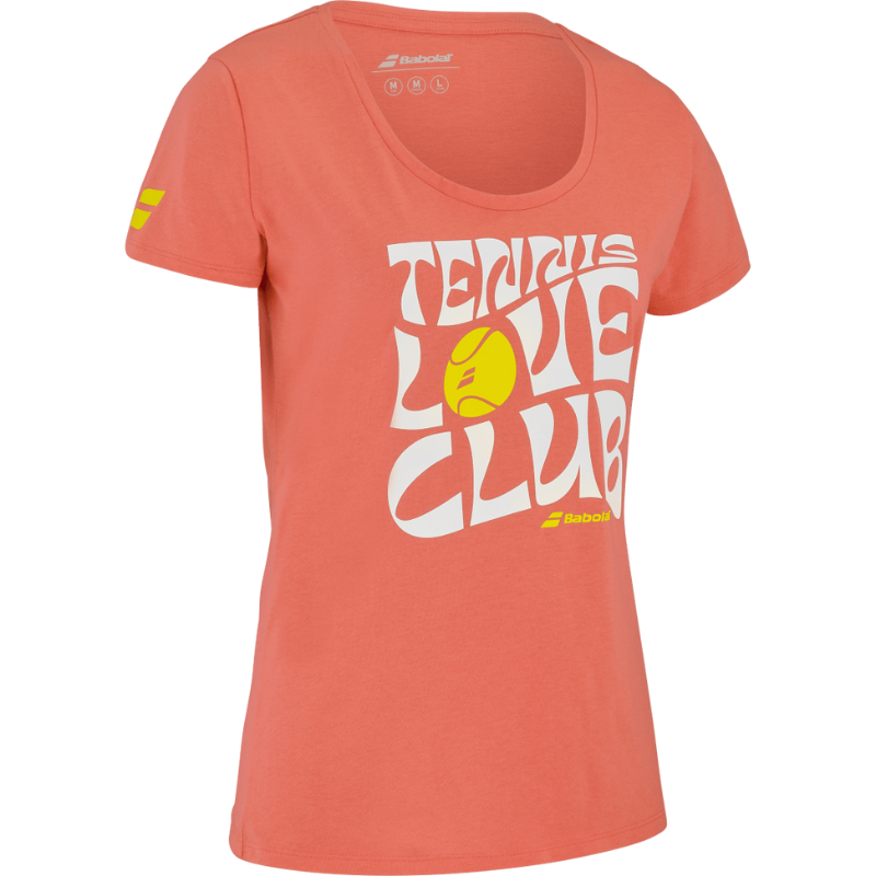 T-shirt Babolat Exercise Message Tee Orange Femme 2025 - Esprit Padel Shop