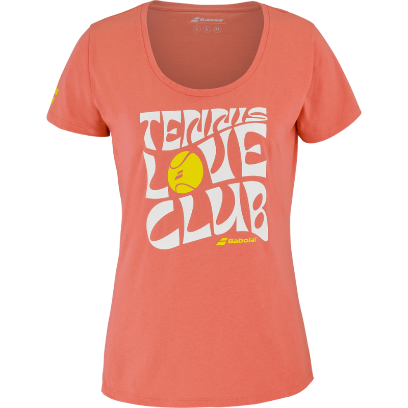T-shirt Babolat Exercise Message Tee Orange Femme 2025 - Esprit Padel Shop