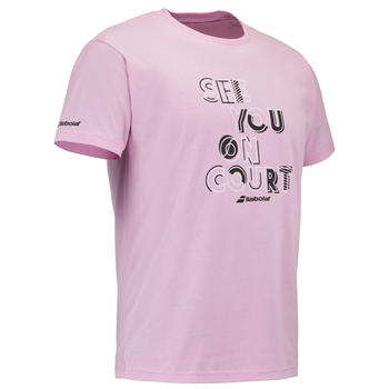 Maglietta Babolat Activity Message Rosa - Esprit Padel Negozio