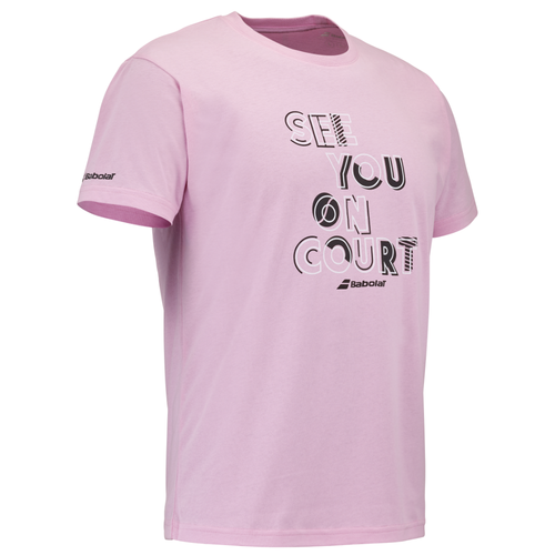 Maglietta Babolat Activity Message Rosa - Esprit Padel Negozio