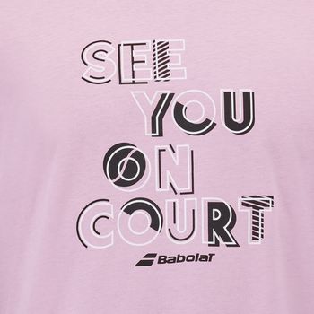 Maglietta Babolat Activity Message Rosa - Esprit Padel Negozio