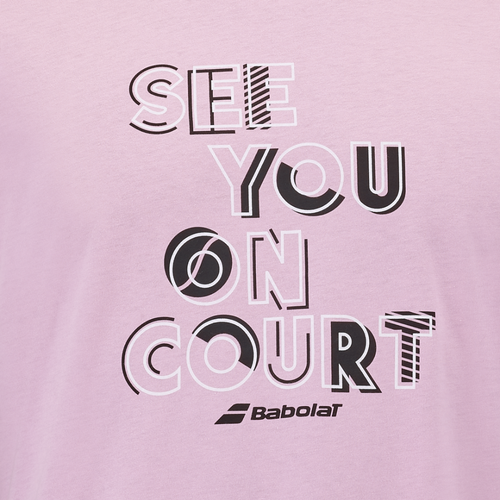 Maglietta Babolat Activity Message Rosa - Esprit Padel Negozio