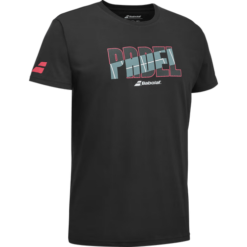 T-shirt Babolat Padel Cotton Tee Noir 2024 3q - Esprit Padel Shop
