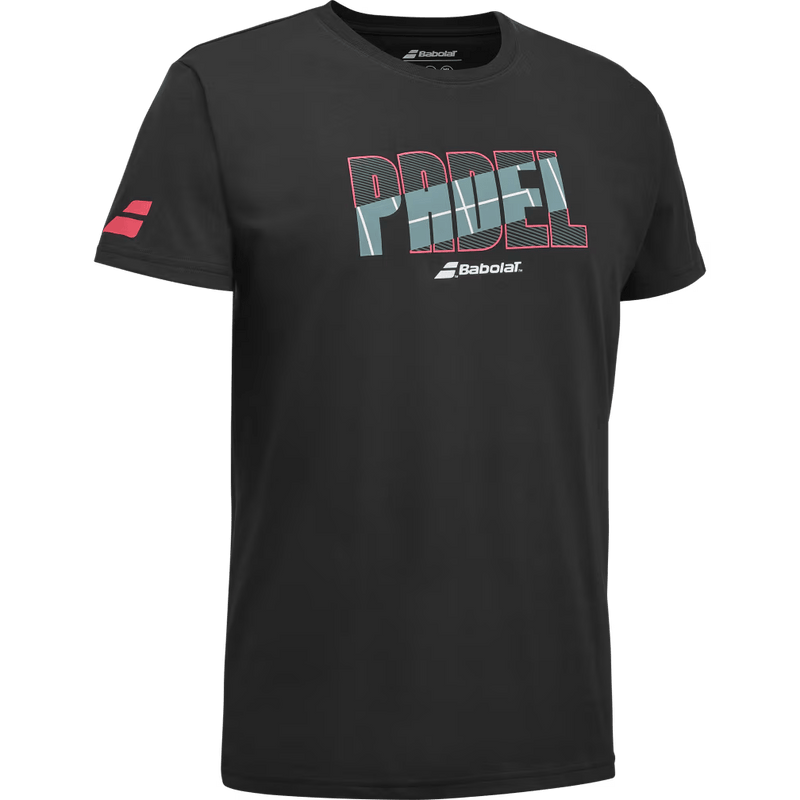 T-shirt Babolat Padel Cotton Tee Noir 2024 3q - Esprit Padel Shop