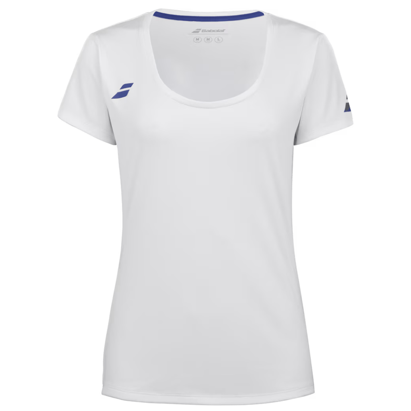 T-Shirt Babolat Play Cap Sleeve Top Blanc Femme 2024 - Esprit Padel Shop
