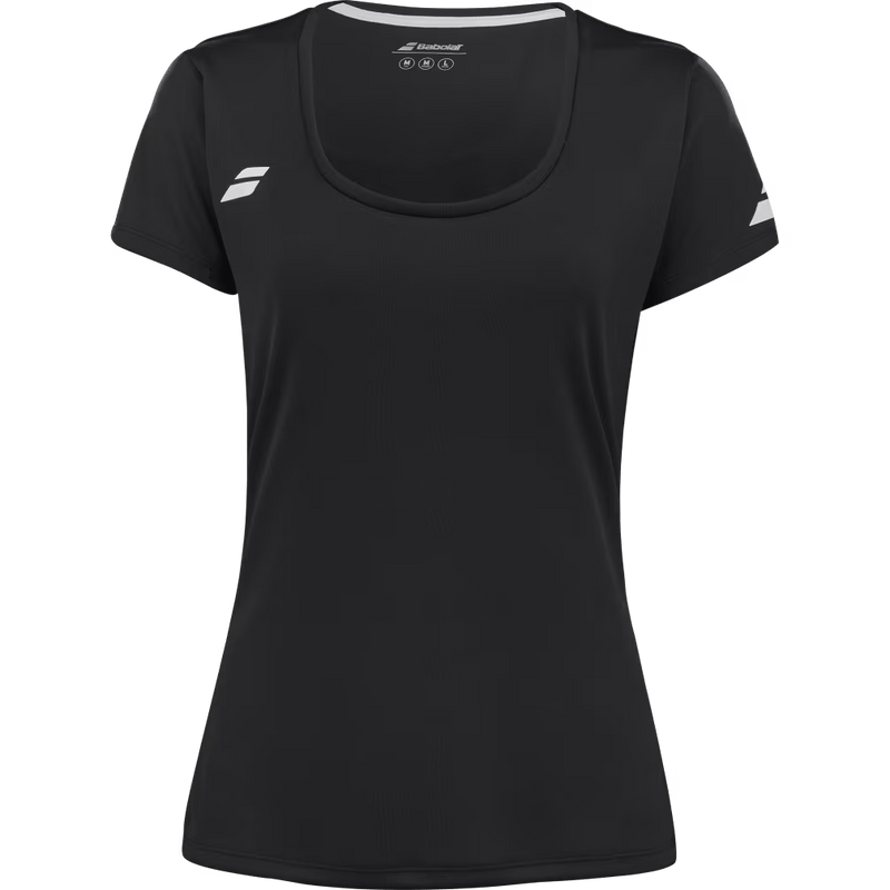 T-shirt Babolat Play Cap Sleeve Top Noir Femme 2024 Face - Esprit Padel Shop