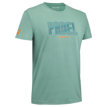 T-shirt Babolat Padel Cotton Tee Vert 2024 - Esprit Padel Shop