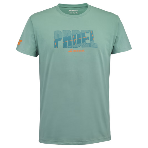 T-shirt Babolat Padel Cotton Tee Vert 2024 - Esprit Padel Shop