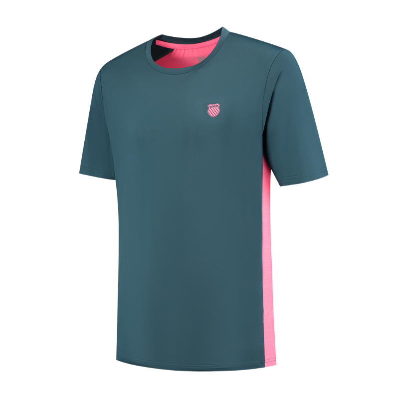 T-shirt K-Swiss Hypercourt Mix Crew Vert - Esprit Padel Shop
