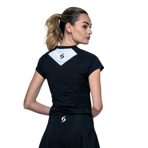T-shirt donna Siux Match Nera - Esprit Padel Negozio