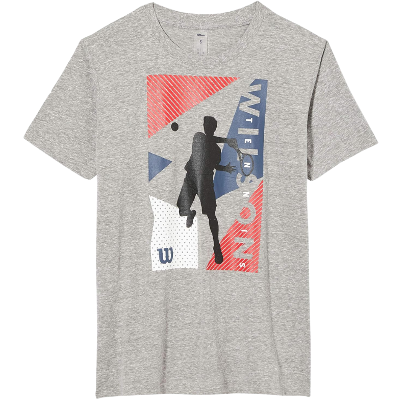T-shirt Wilson Geo Play Tech Gris Face - Esprit Padel Shop