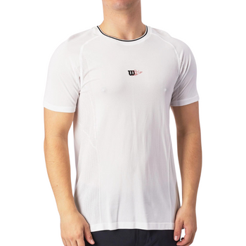 T-shirt Wilson Seamless Crew 2.0 Branco Frente - Esprit Padel Shop