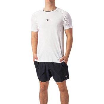 T-shirt Wilson Seamless Crew 2.0 Branco Frente - Esprit Padel Shop