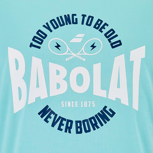 Camiseta Babolat Exercice Graphic Tee Azul 2024 logo - Esprit Padel Shop