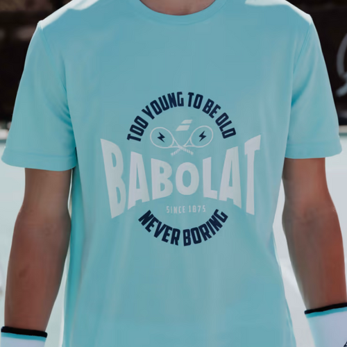 Camiseta Babolat Exercice Graphic Tee azul 2024 hombre - Esprit Padel Shop