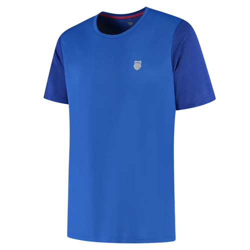 T-shirt K-Swiss Hypercourt Tee Jacquard Bleu - Esprit Padel Shop