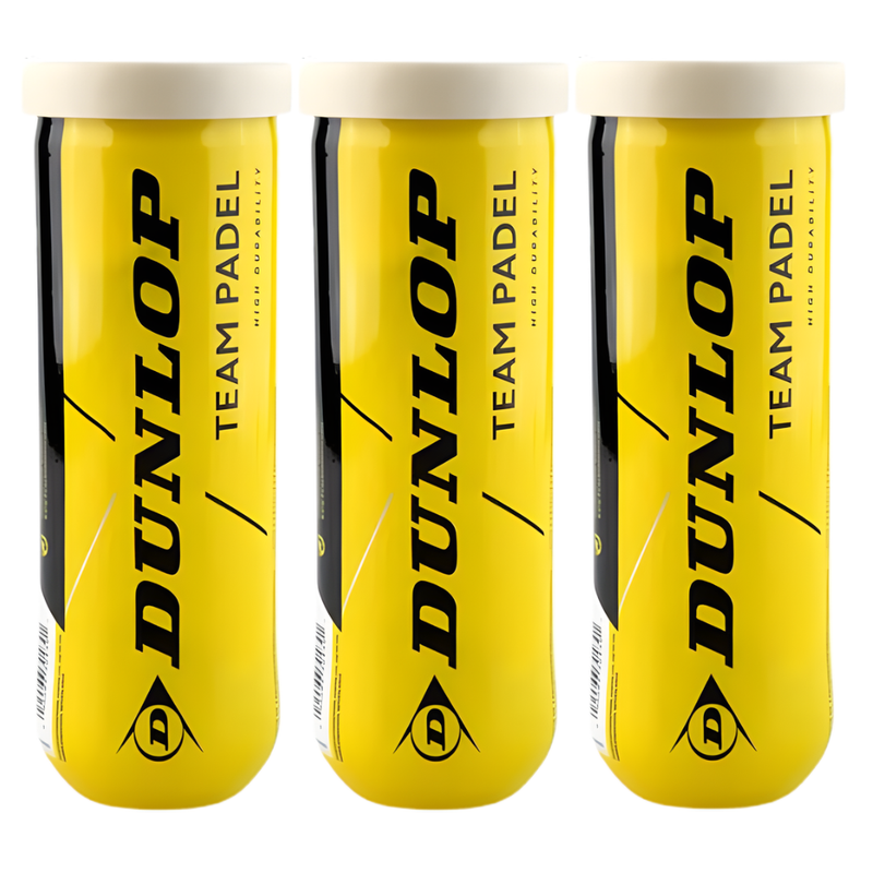 Tripack de 3 balles Dunlop Team Padel - Esprit Padel Shop