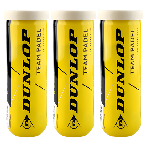 Tripack de 3 balles Dunlop Team Padel - Esprit Padel Shop