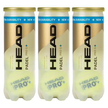 Tripack de 3 balles Head Padel Pro S+ - Esprit Padel Shop