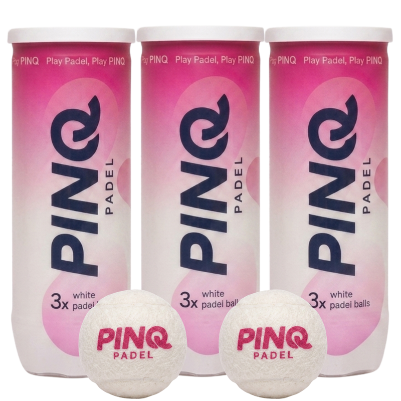 Tripack de 3 balles PINQ Padel Blanc - Esprit Padel Shop