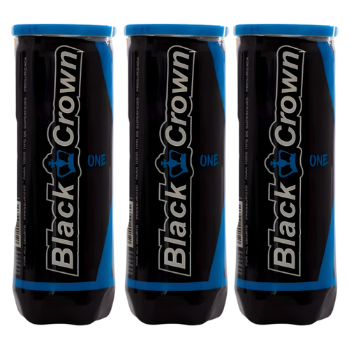 Tripack de 3 balles Black Crown One - Esprit Padel Shop