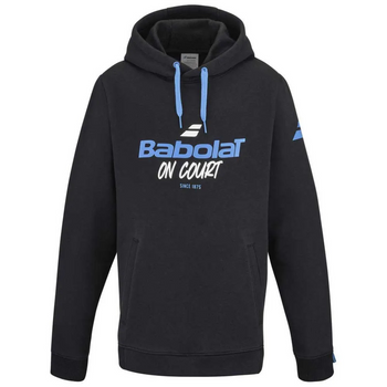 Sudadera Babolat Exercice Hood Negra Junior - Esprit Padel Shop