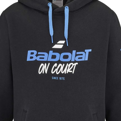 Sudadera Babolat Exercice Hood Negra Junior - Esprit Padel Shop